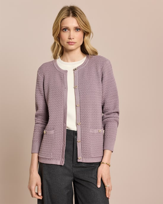 Produktabbildung für Cardigan mit Herzknöpfen