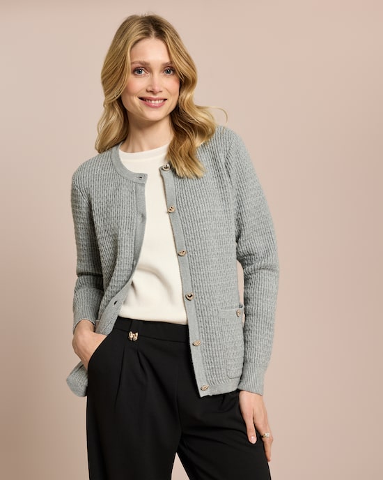 Produktabbildung für Cardigan mit Herzknöpfen