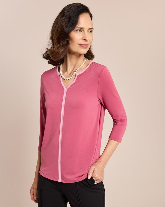 Produktabbildung für Shirt mit Kontrasteinfassung