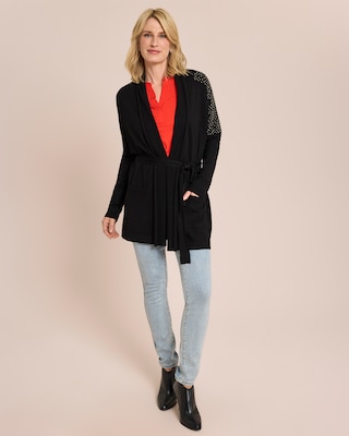 Produktabbildung 3 für Longcardigan mit Nietenbesatz