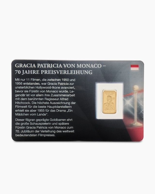 Goldbarren Grace Kelly 70 J. Preisverleihung