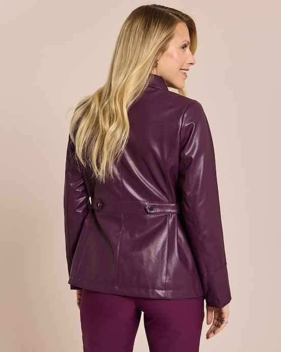 Produktabbildung für Longjacke aus Lederimitat