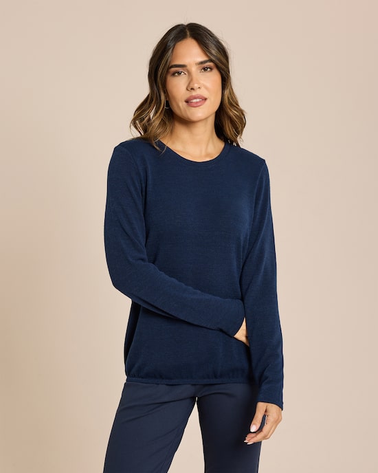 Produktabbildung für Feinstrick Shirt mit Elastischem Bund