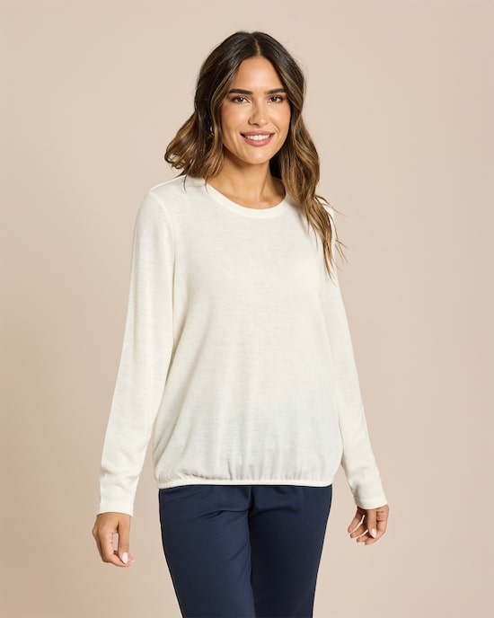 Produktabbildung für Feinstrick Shirt mit Elastischem Bund