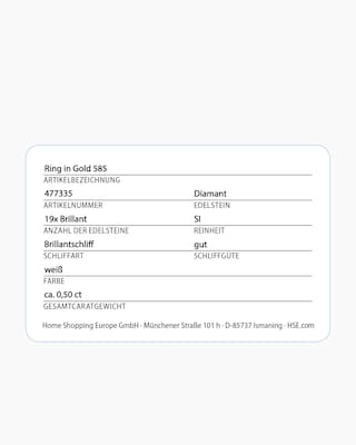 Produktabbildung 3 für Brillantring 0,50 ct