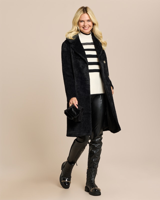 Mantel in Alpaka-Optik