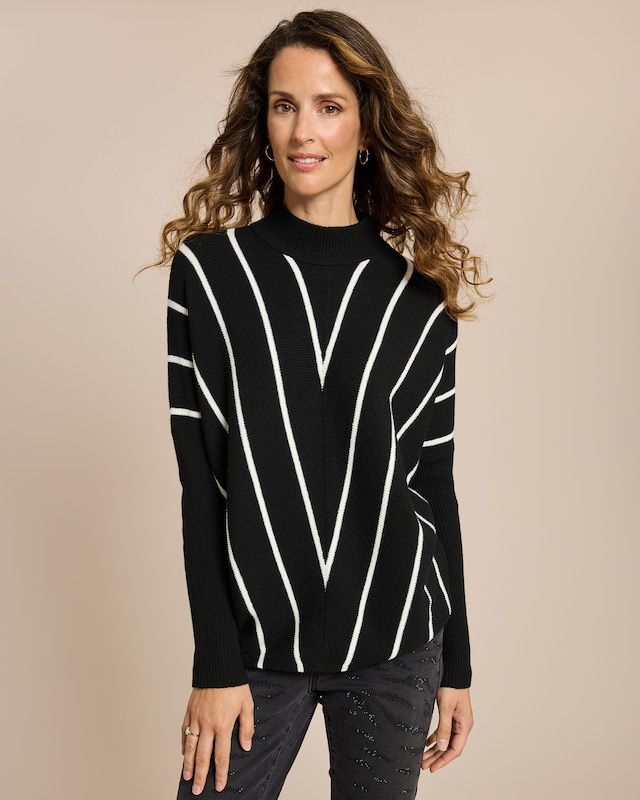 Pullover mit Kontraststeifen