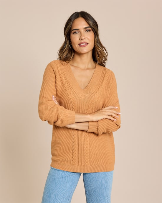 Produktabbildung für Pullover mit Zopf-Muster