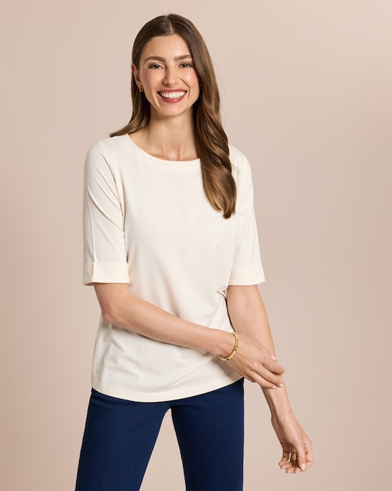 Produktabbildung für Shirt mit langem Halbarm und Umschlag