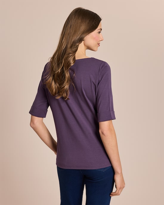 Produktabbildung für Shirt mit langem Halbarm und Umschlag