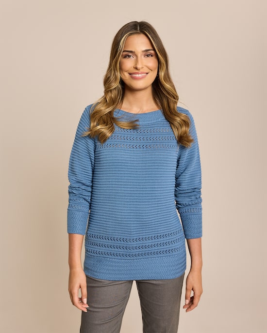 Produktabbildung für Pullover aus Baumwolle mit Strickstruktur