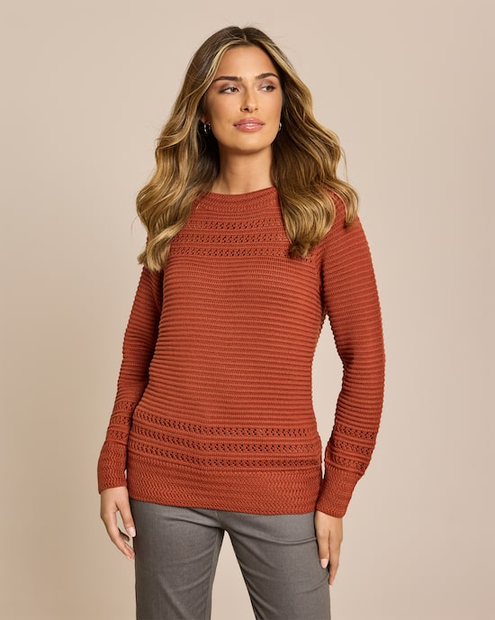 Produktabbildung für Pullover aus Baumwolle mit Strickstruktur