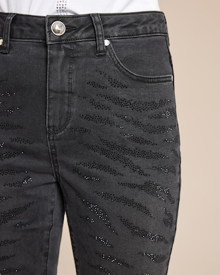 Produktabbildung 5 für Jeans mit Tiger-Strass-Motiv