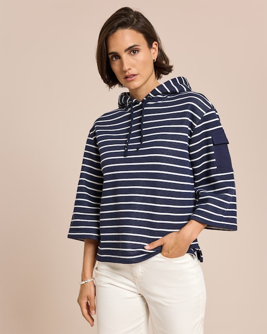 Produktabbildung für Hoody mit weiten 3/4-Ärmel