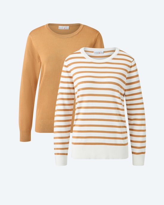 Produktabbildung für Doppelpack Pullover uni & gestreift