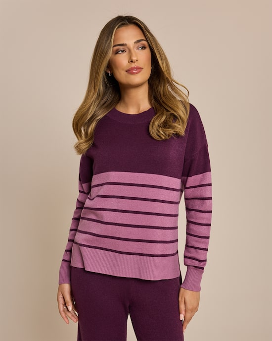Produktabbildung für Strickpullover mit Streifendetail