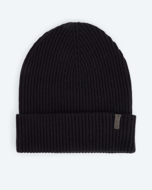 Strick-Beanie mit Applikation