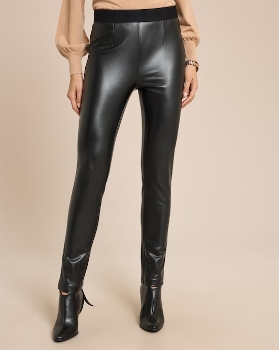 Produktabbildung für Lederimitathose mit Logo Bund