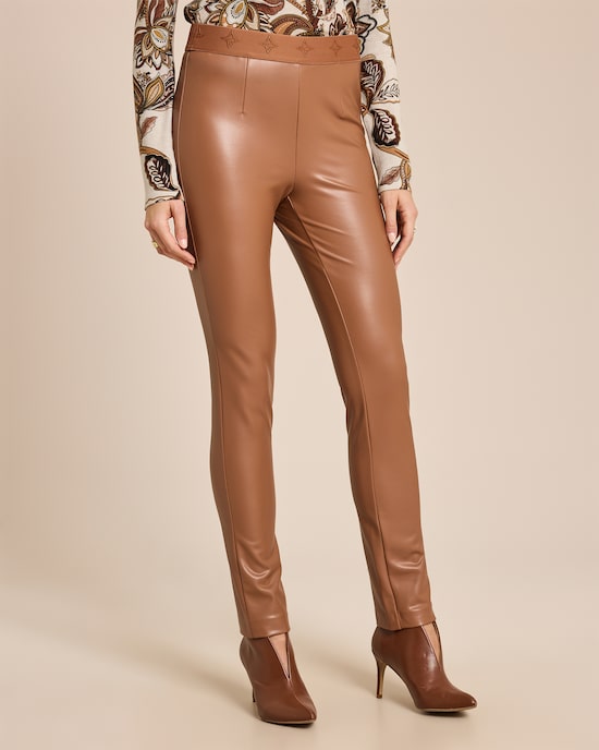 Produktabbildung für Lederimitathose mit Logo Bund