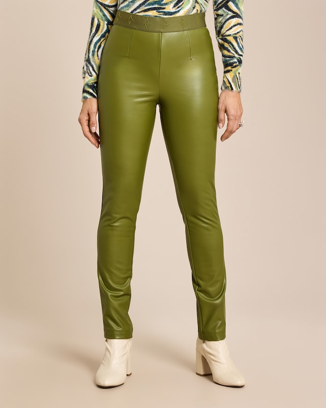 Lederimitathose mit Logo Bund