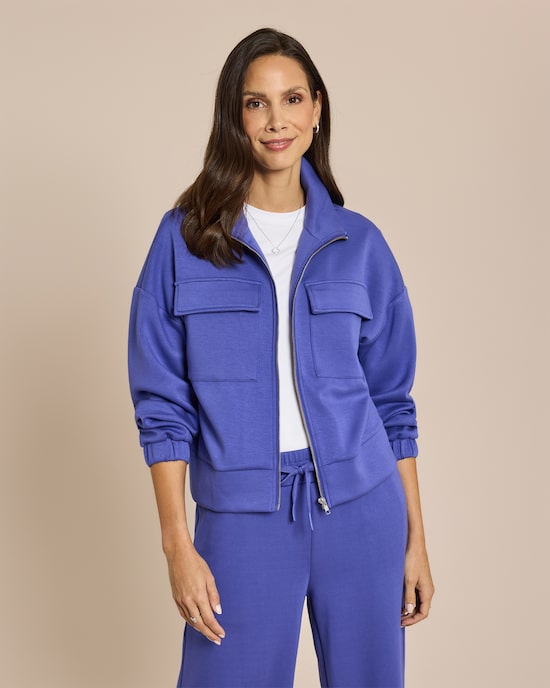 Produktabbildung für Jersey Jacke mit großen Taschen
