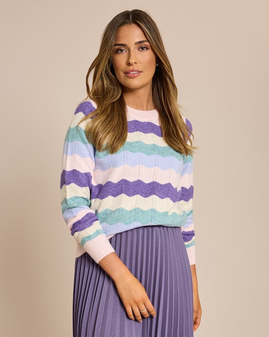 Produktabbildung für Pullover mit Farbstreifen
