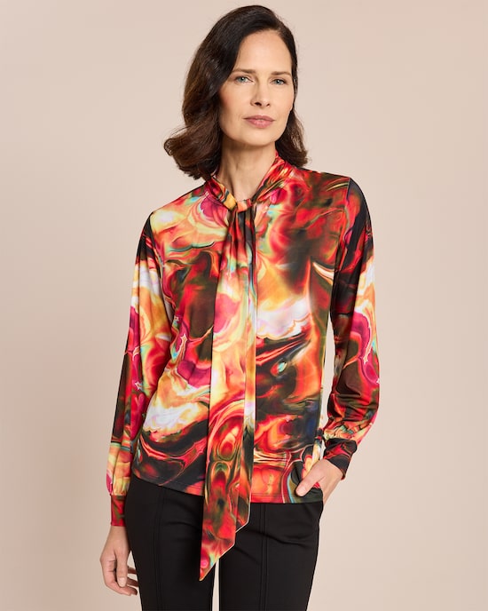 Produktabbildung für Shirt mit Schluppe und Alloverdruck