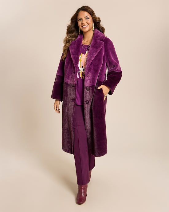 Produktabbildung für Fake Fur Mantel two-tone