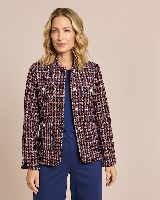Produktabbildung für Blazer Boucleoptik Glanzgarn