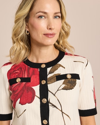 Produktabbildung 4 für Cardigan Rosendruck