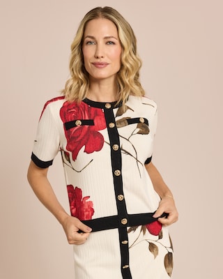 Produktabbildung 2 für Cardigan Rosendruck