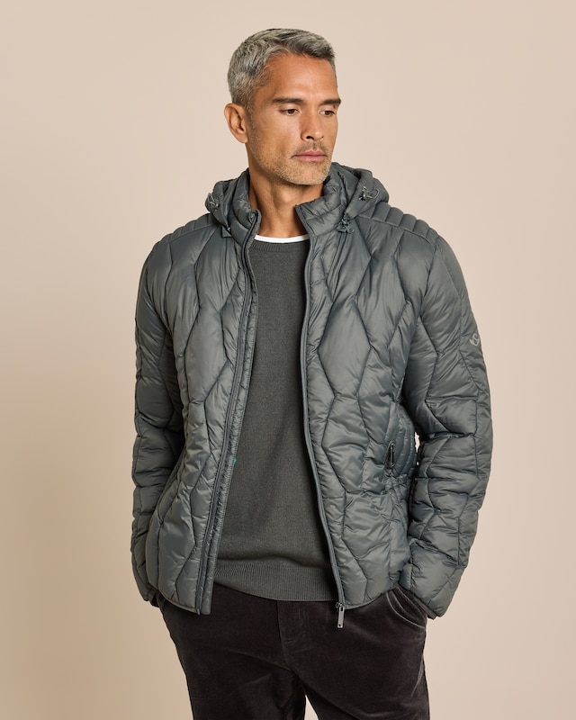 Steppjacke Raute mit Kapuze