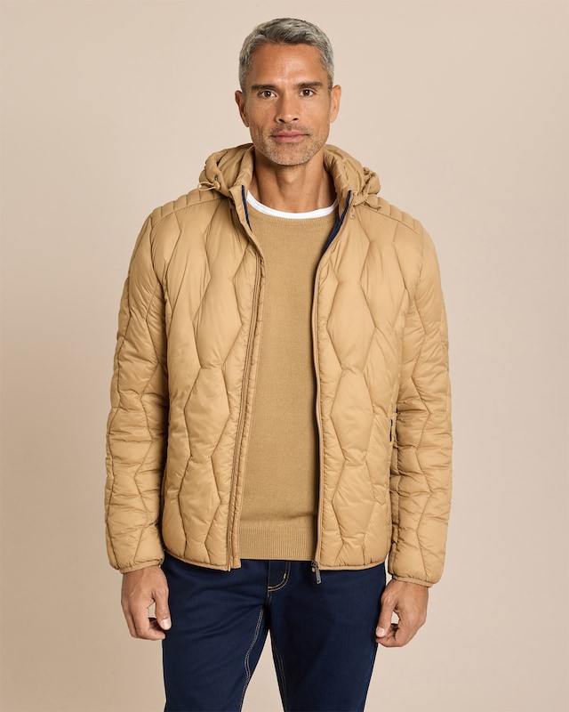 Steppjacke Raute mit Kapuze