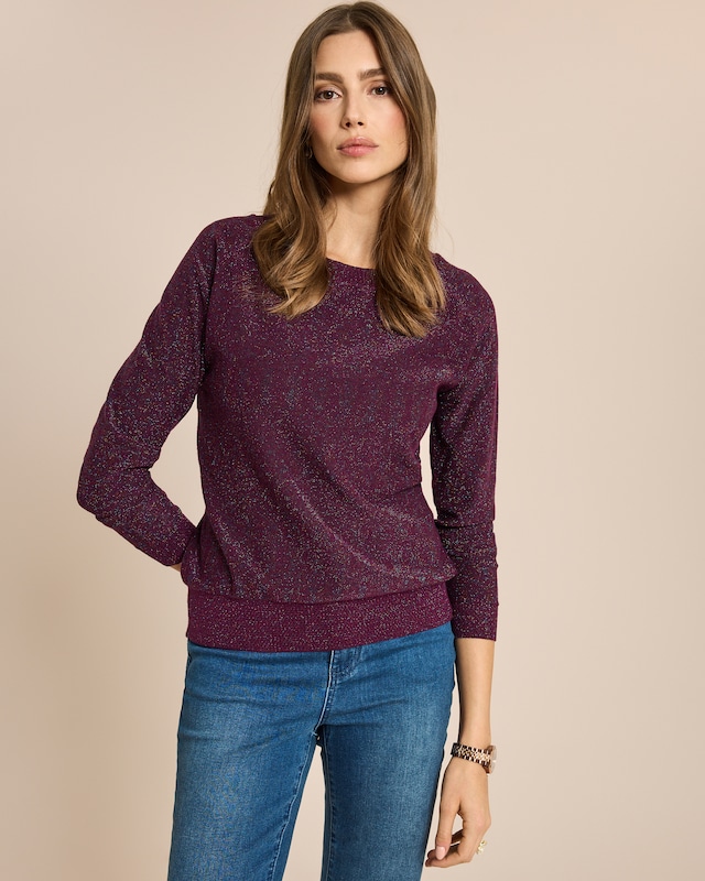 Pullover mit buntem Glitzergarn