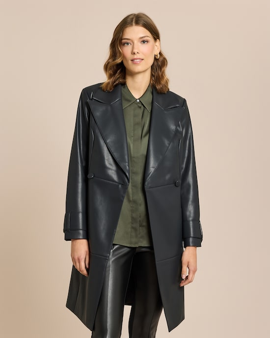 Produktabbildung für Mantel aus Lederimitat