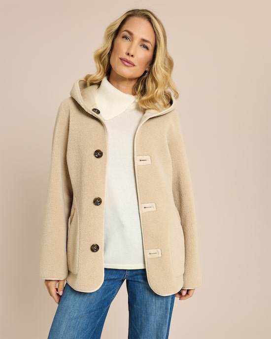 Produktabbildung für Kurzmantel zum Wenden in Shearling Optik