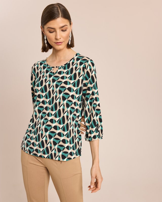 Longshirt mit Grafikdruck