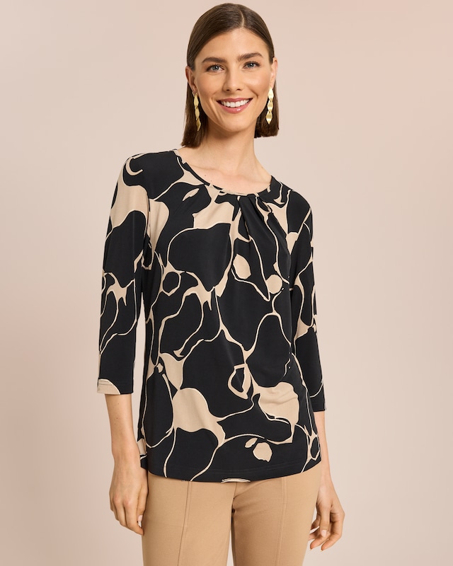 Shirt mit drapierten Falten