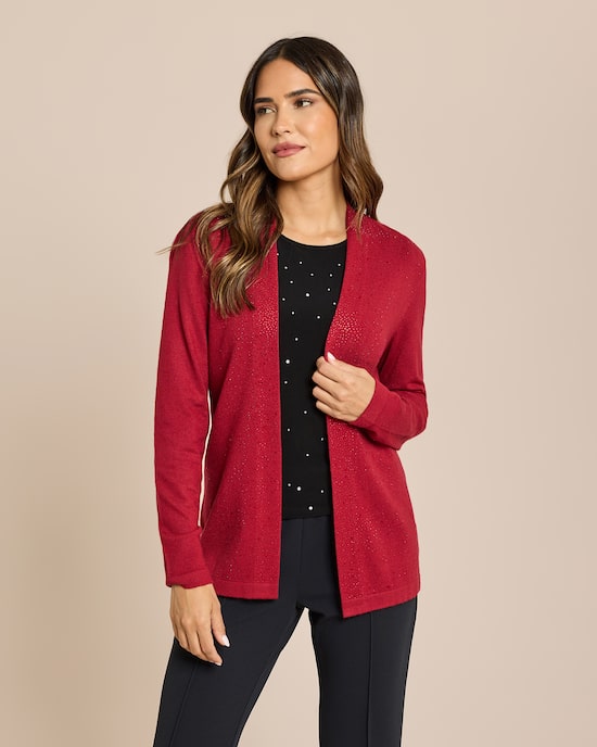 Produktabbildung für Cardigan mit Strassdeko