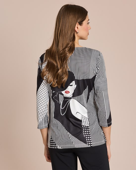 Produktabbildung für Shirt Frau mit Hut