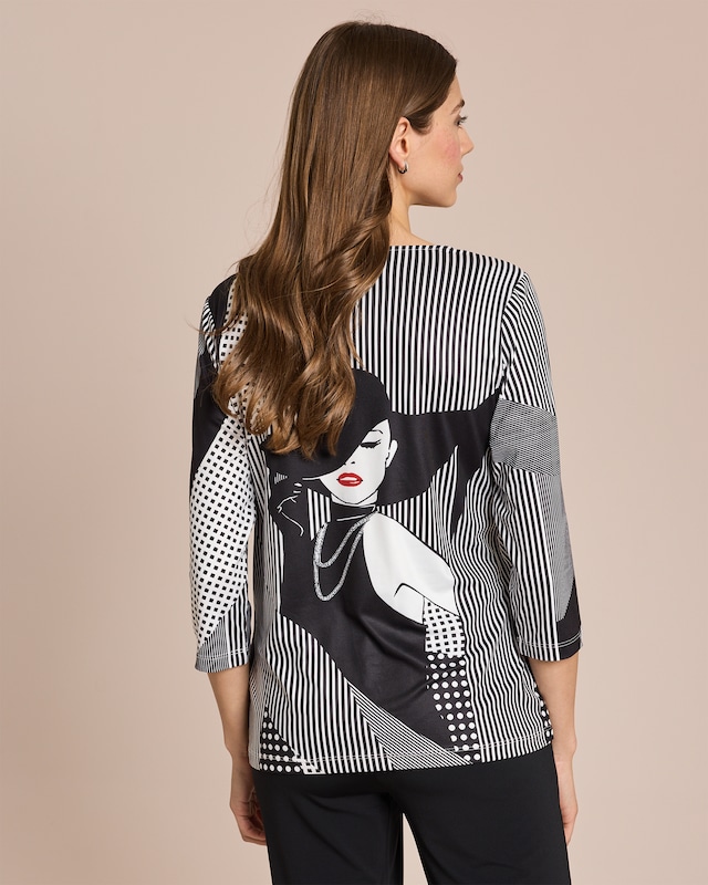 Shirt Frau mit Hut