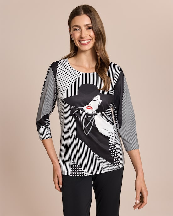 Produktabbildung für Shirt Frau mit Hut