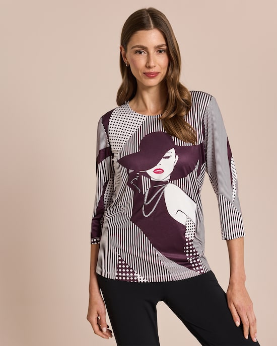 Produktabbildung für Shirt Frau mit Hut
