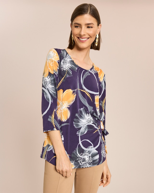 Shirt mit seitlicher Schleife