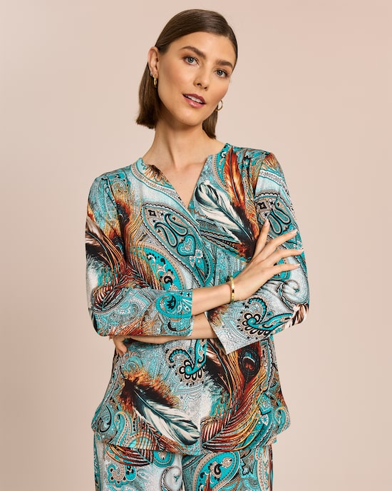 Produktabbildung für Blusenshirt mit Paisleydruck
