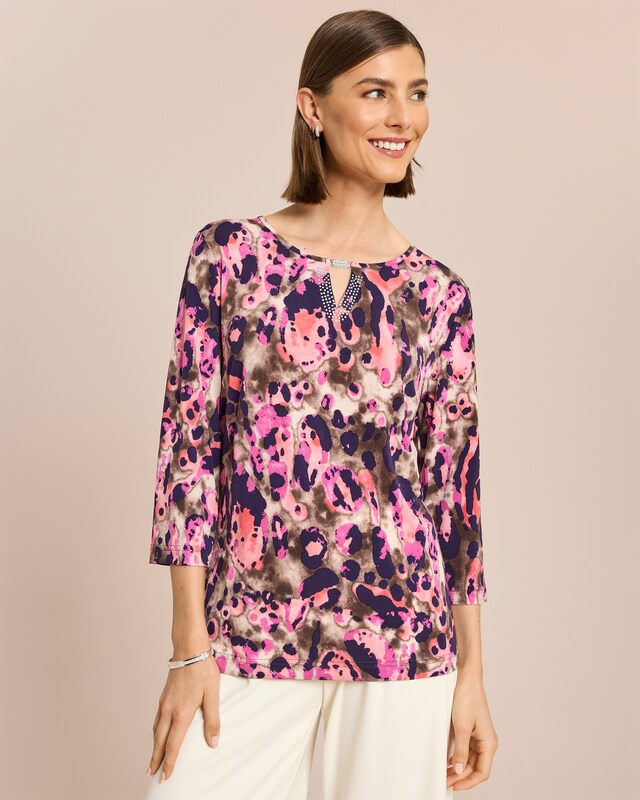 Shirt mit buntem Leodprint