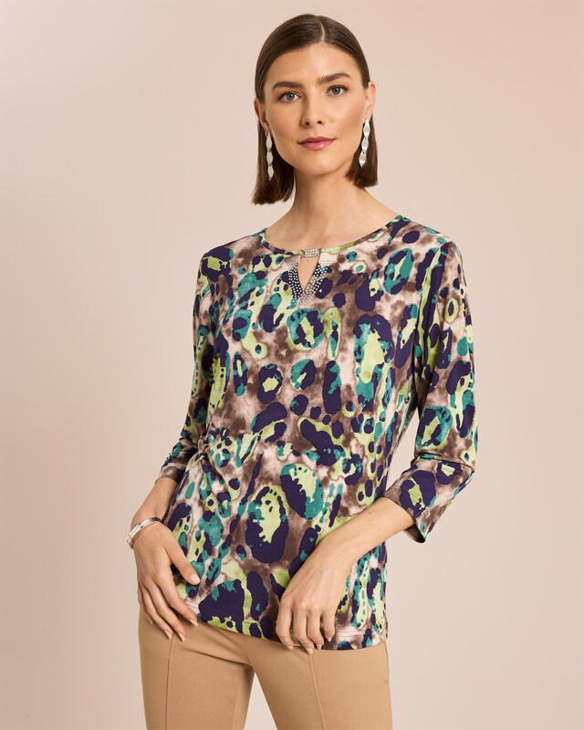 Shirt mit buntem Leodprint