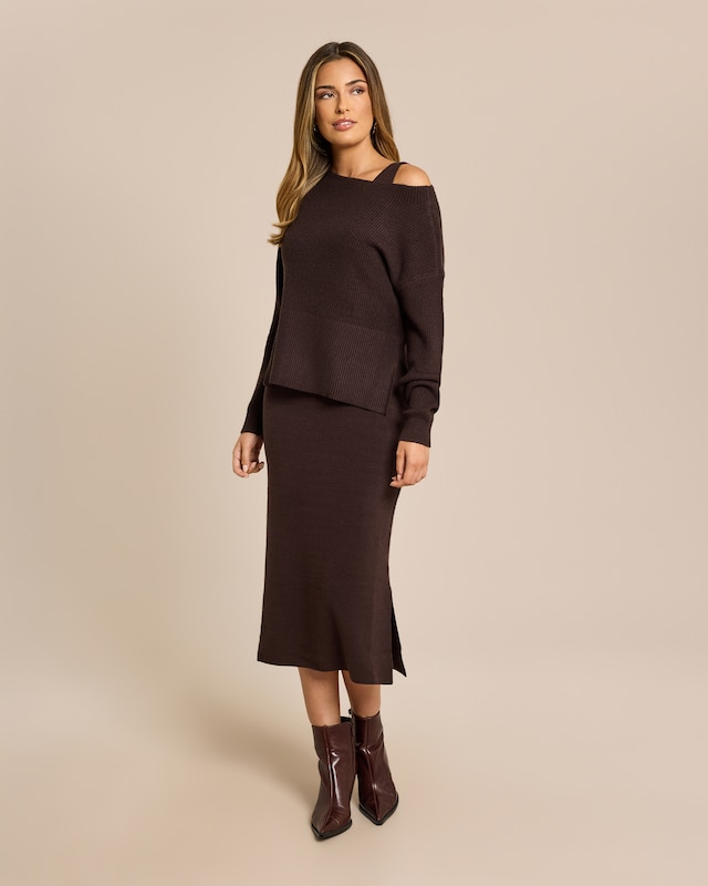 2tlg. Set mit Kleid und Pullover