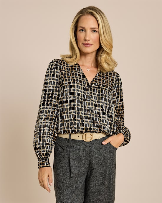 Produktabbildung für Bluse mit V-Ausschnitt