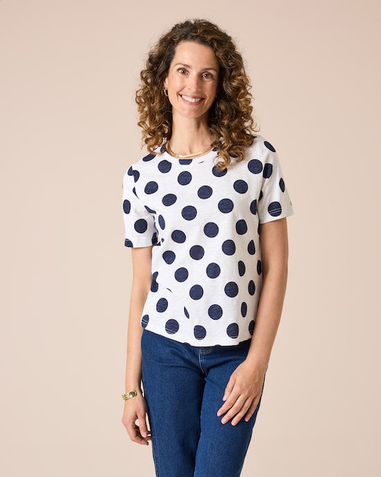 Produktabbildung für Shirt mit großen Punkte-Druck